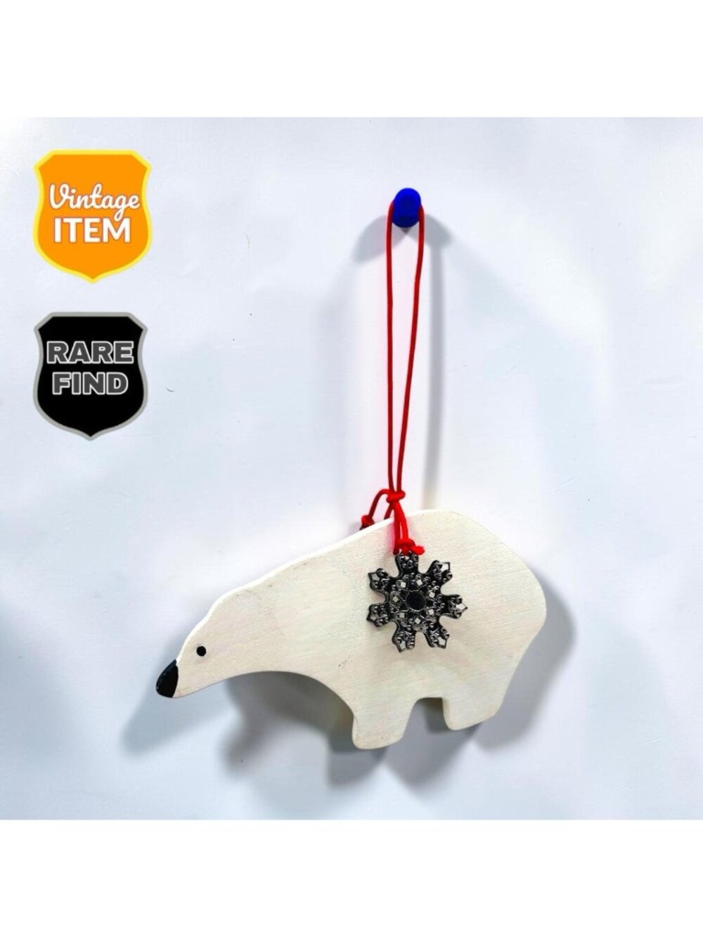 Vintage Polar Bear Christmas Ornament. RARE!